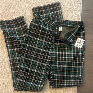 BP Plaid Pants in Green and Black